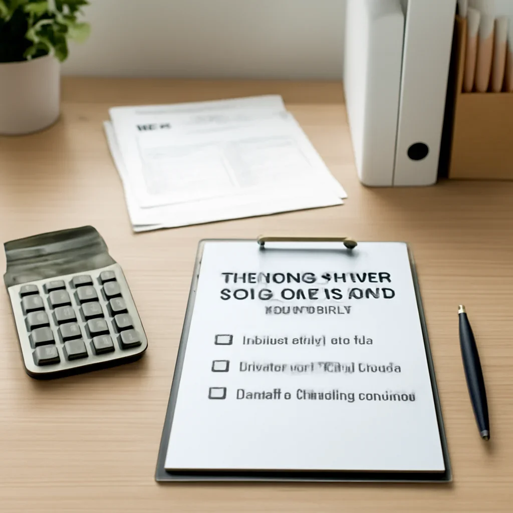 Checklist and financial paperwork for 3 reasons your canadian tax refund is stuck in a clean desk setting