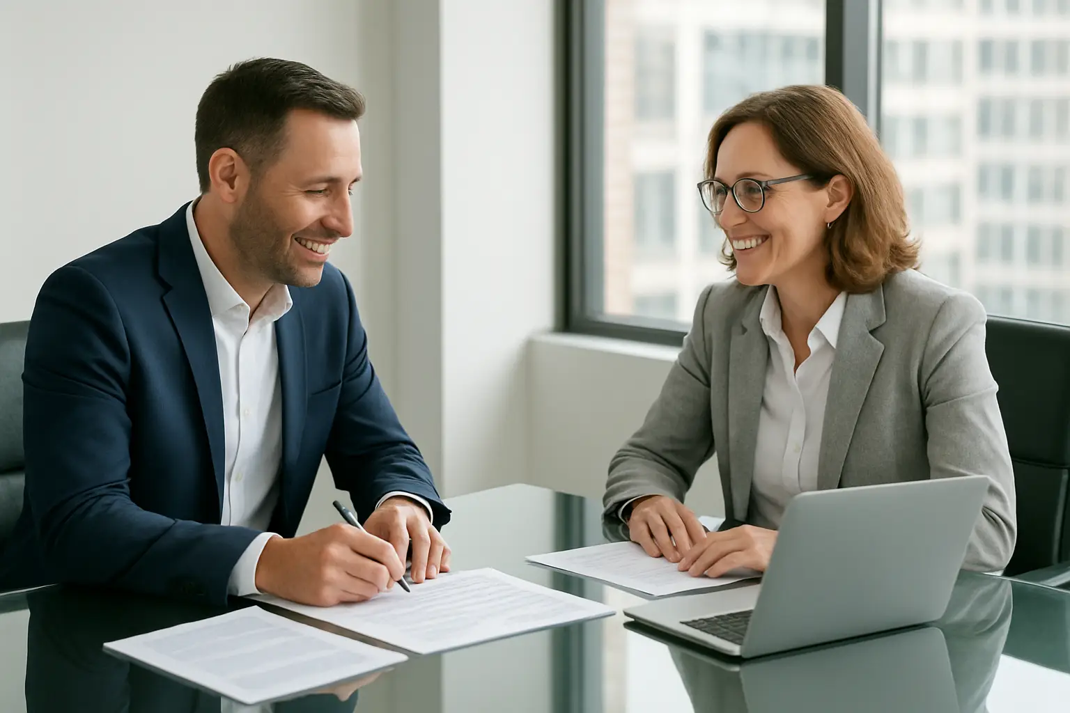 Surrey business owner scheduling professional corporate consultation with small business tax accountant