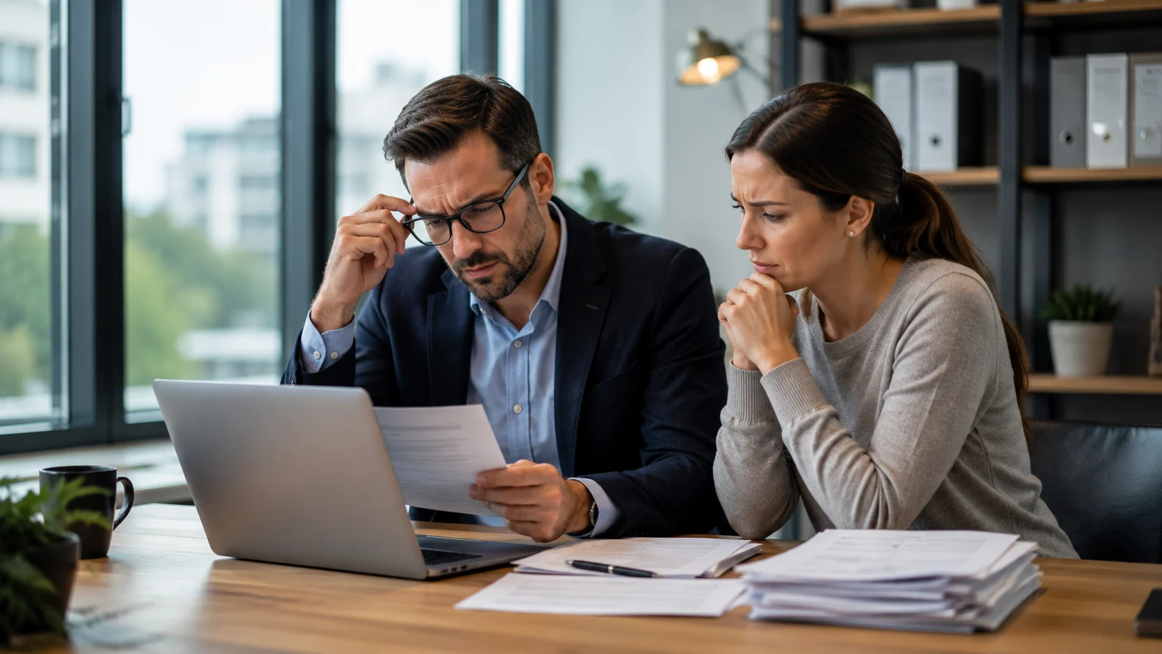 Business owner dealing with payroll and remittance paperwork in Surrey BC
