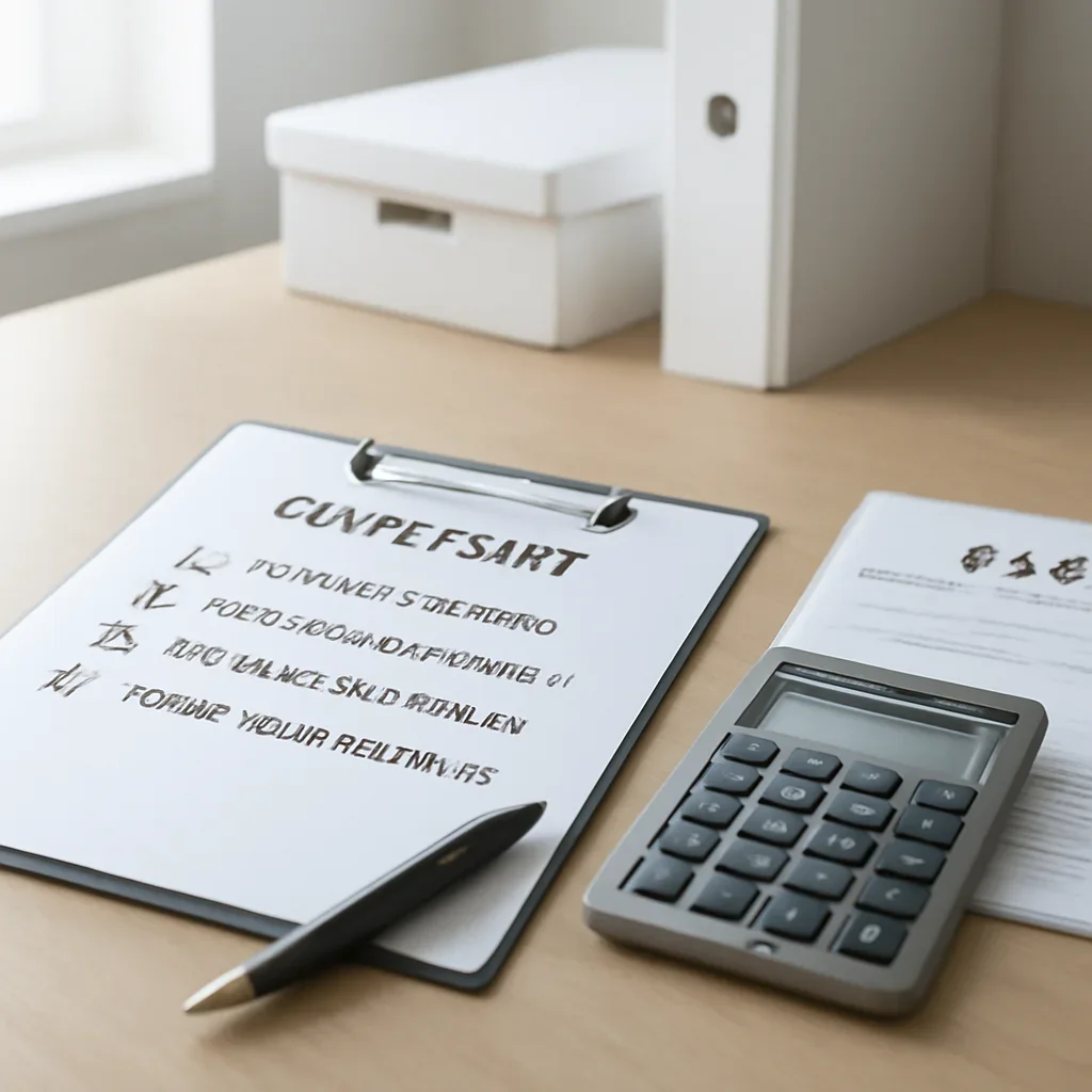 Checklist and financial paperwork for accounting for short-term rentals: airbnb & vrbo taxes in bc in a clean desk setting