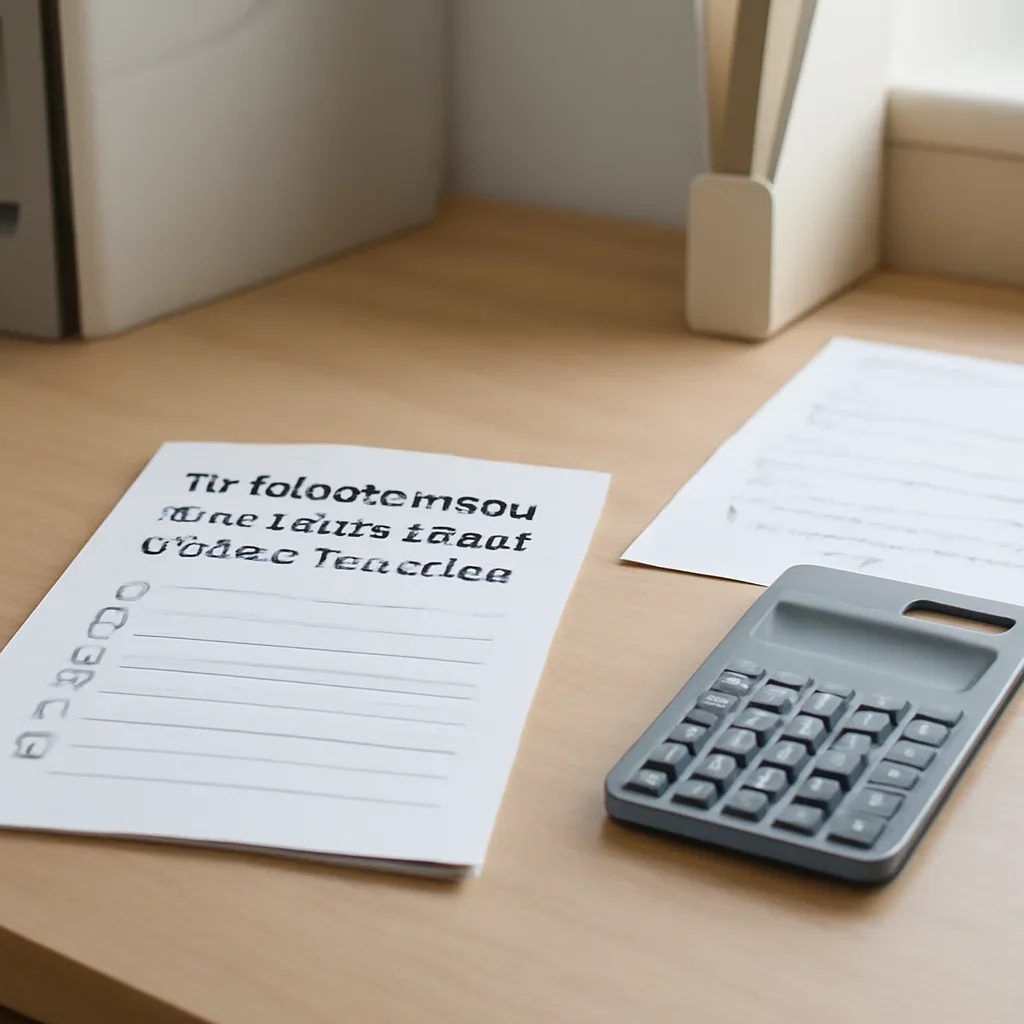 Checklist and financial paperwork for the bc speculation and vacancy tax: a guide for homeowners in a clean desk setting