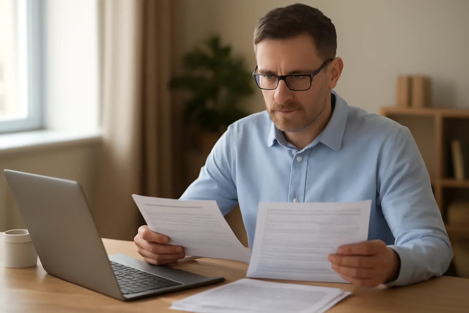 The BC Speculation and Vacancy Tax: A Guide for Homeowners concept with a Canadian taxpayer reviewing documents and refund or tax records