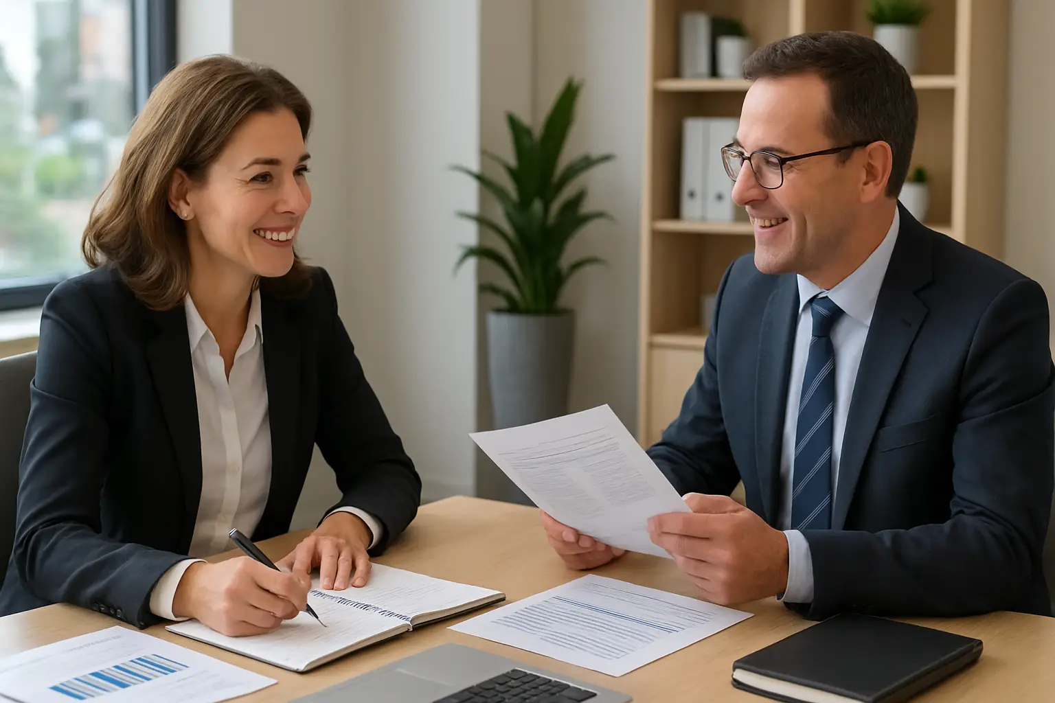 Business owner booking corporate tax filing support with Phoenix Knight Financial Services
