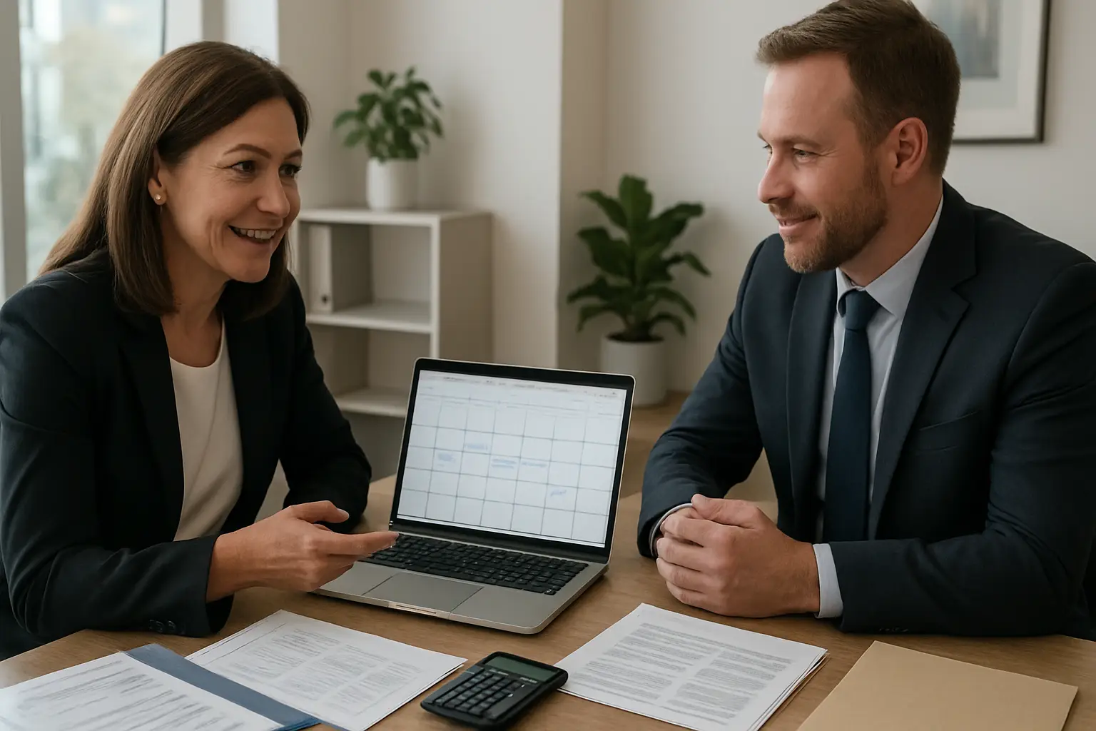 Business owner booking tax preparation services with Phoenix Knight Financial Services