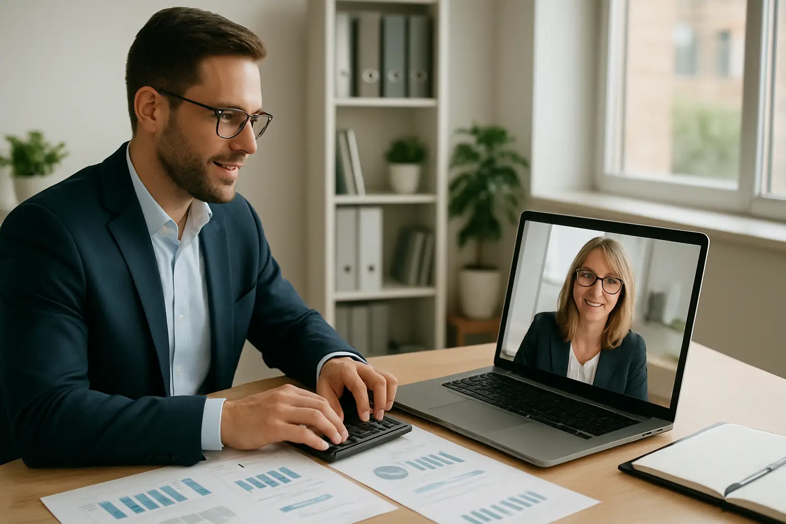 Surrey business owner booking virtual accounting consultation with Phoenix Knight Financial Services