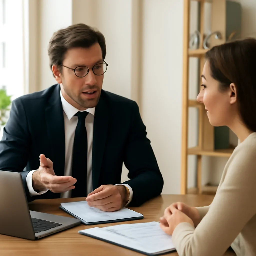 Phoenix Knight advisor discussing financial choices with a startup business founder