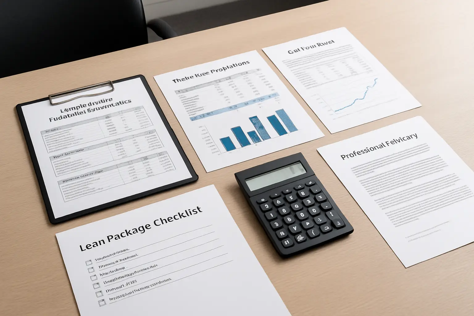 Business loan package with projections cash flow model and lender-ready financial reports