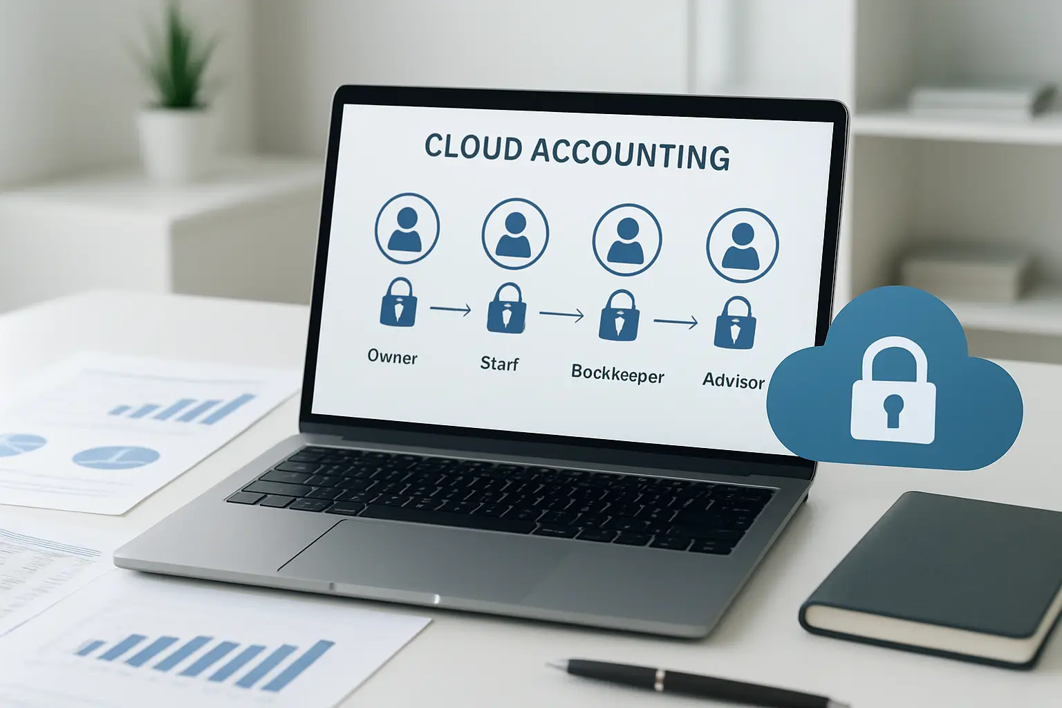 Secure cloud accounting access controls for business owners staff bookkeepers and advisors