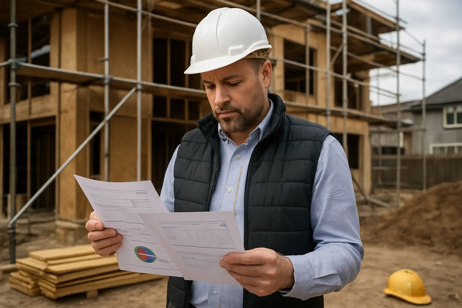 Surrey construction owner reviewing job cost reports for an active building project