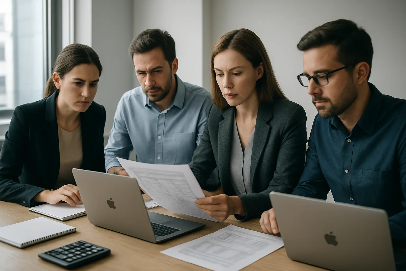 Friendly accounting team meeting with a local business owner in British Columbia