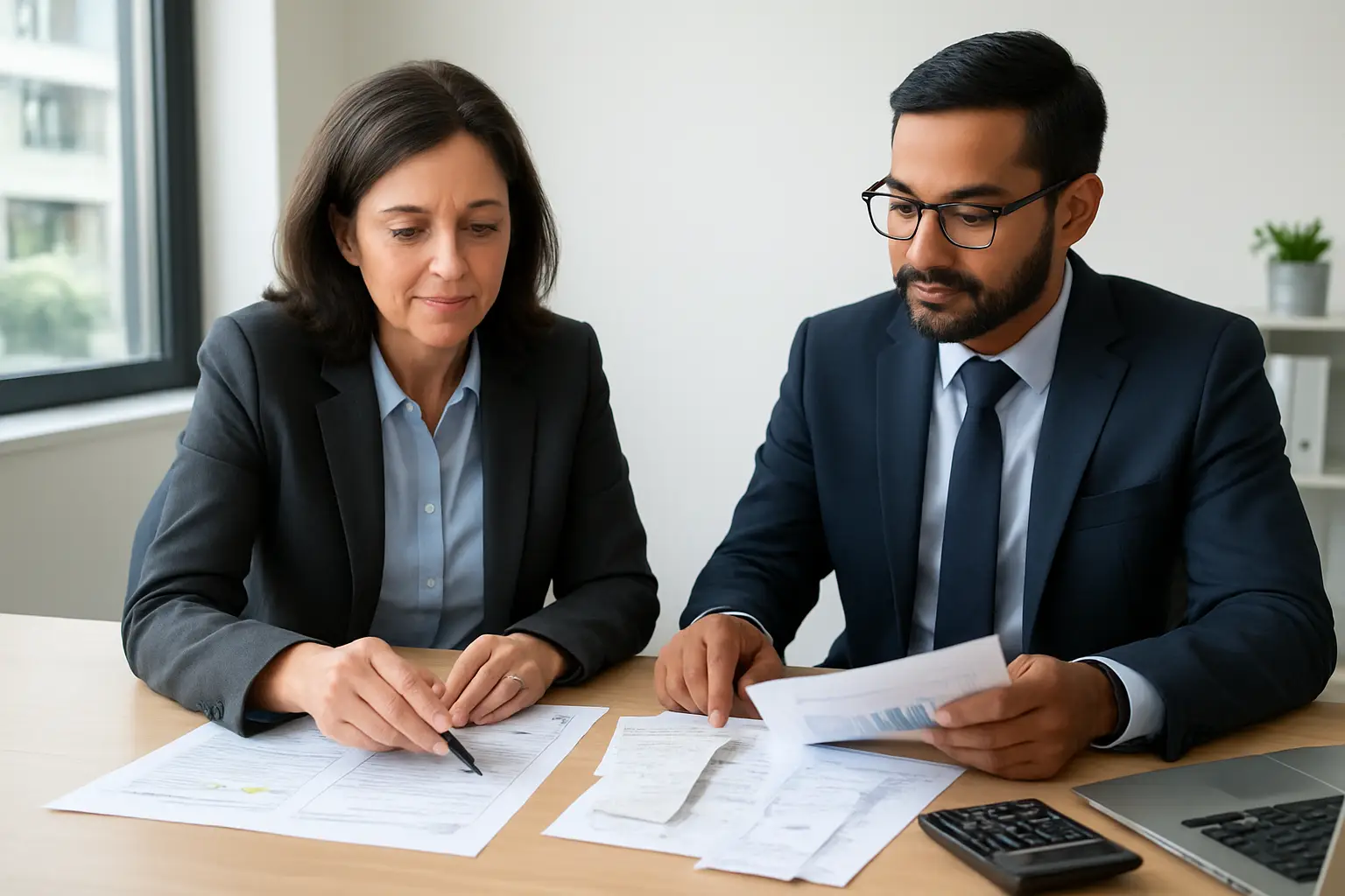 Surrey business owner reviewing corporate tax deductions with an accountant