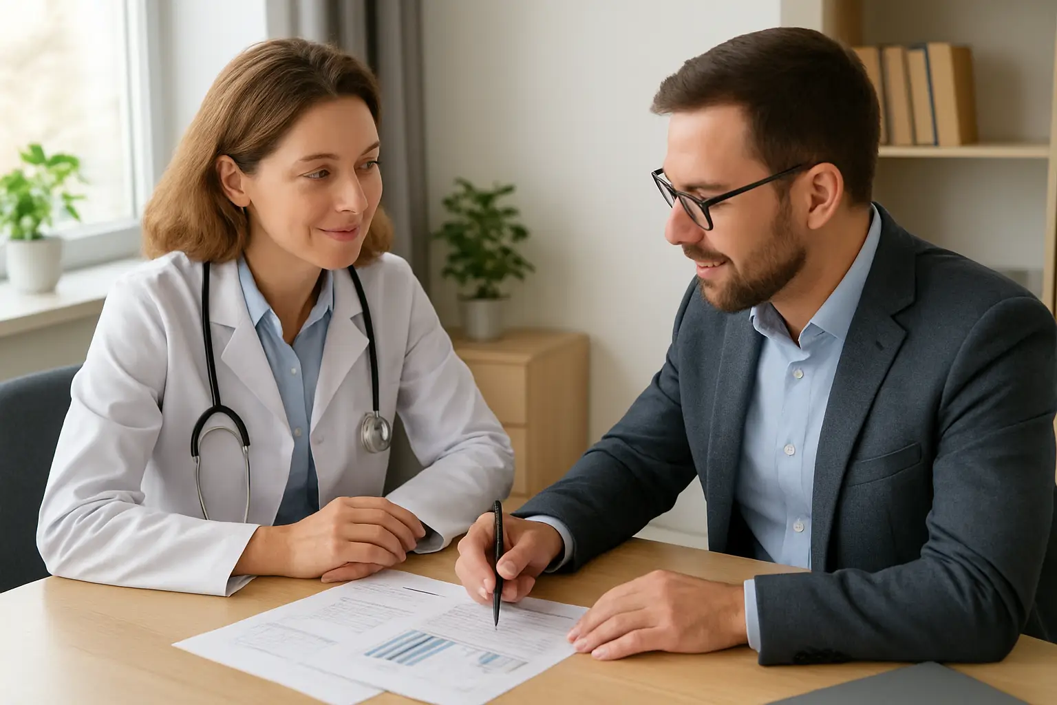 Surrey physician booking a doctor accounting consultation with Phoenix Knight Financial Services advisor Robin DeRidder