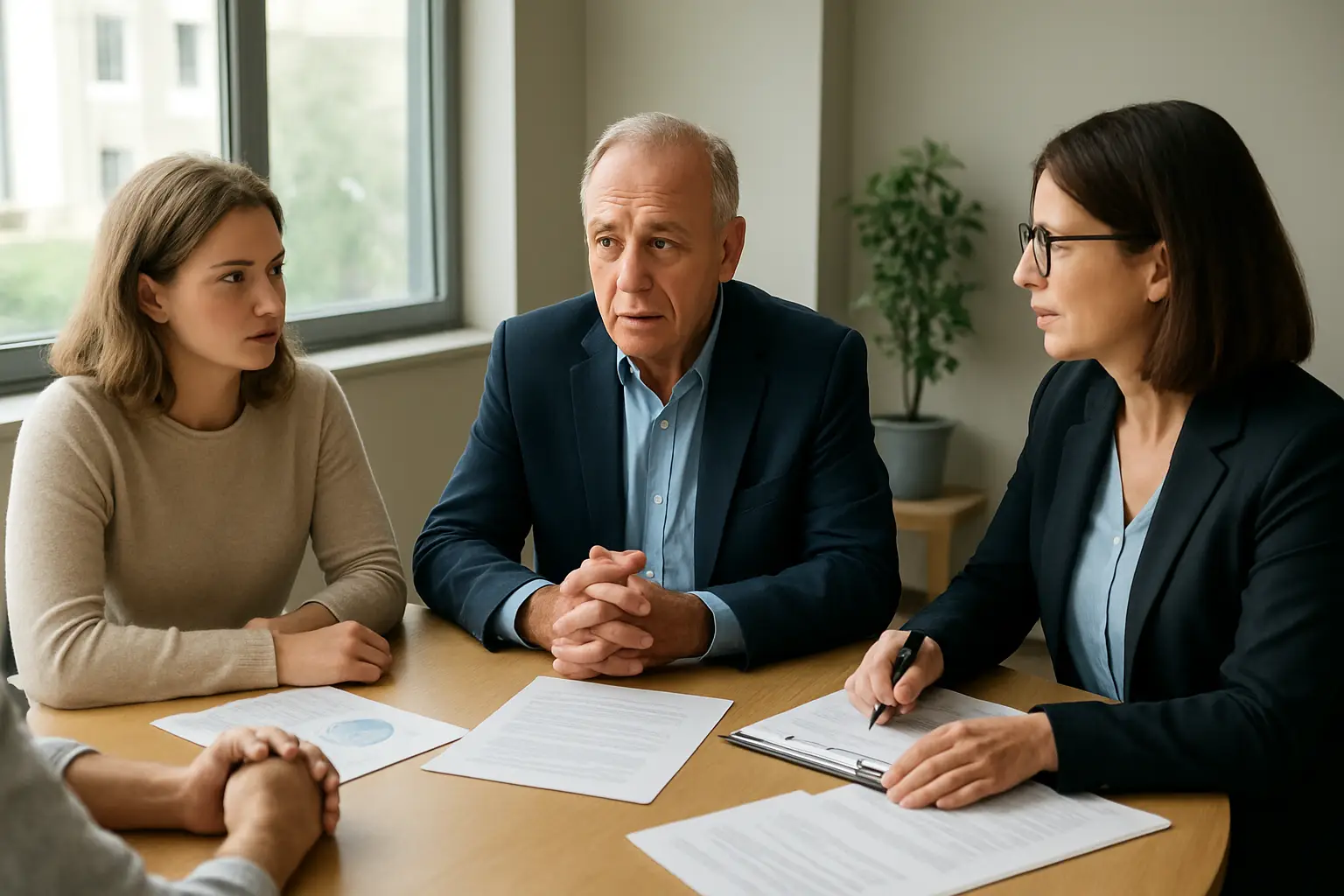 Surrey family business owner discussing succession and estate planning with an advisor