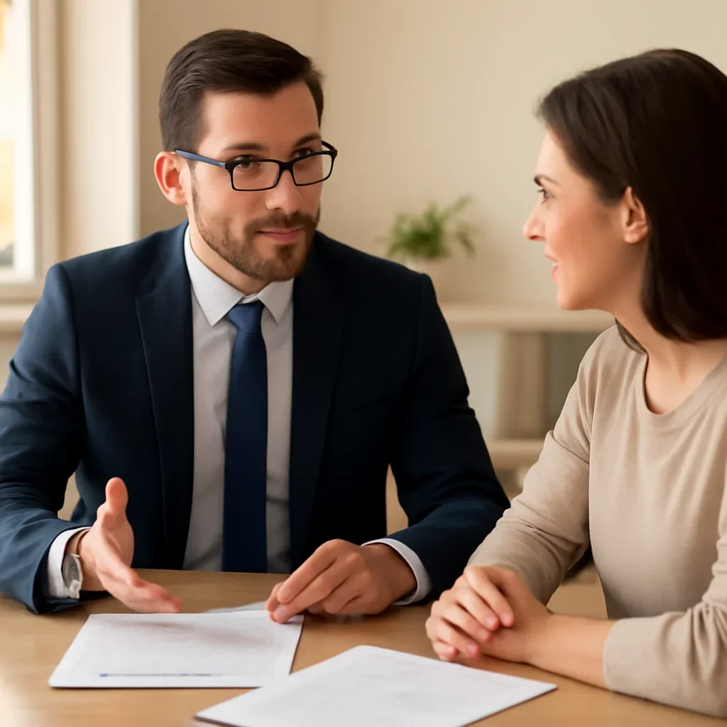 Advisor discussing high income tax reduction in canada with a client in Canada