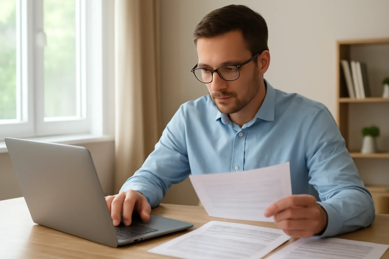 Holding Companies in BC: When Is It Time to Set One Up? concept with a Canadian taxpayer reviewing documents and refund or tax records