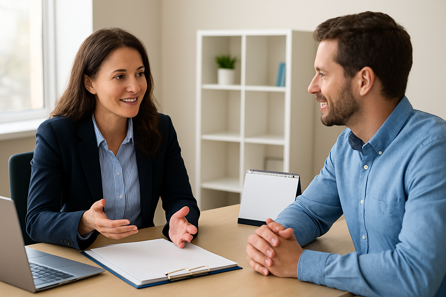 Accountant and business owner discussing a nil GST HST return