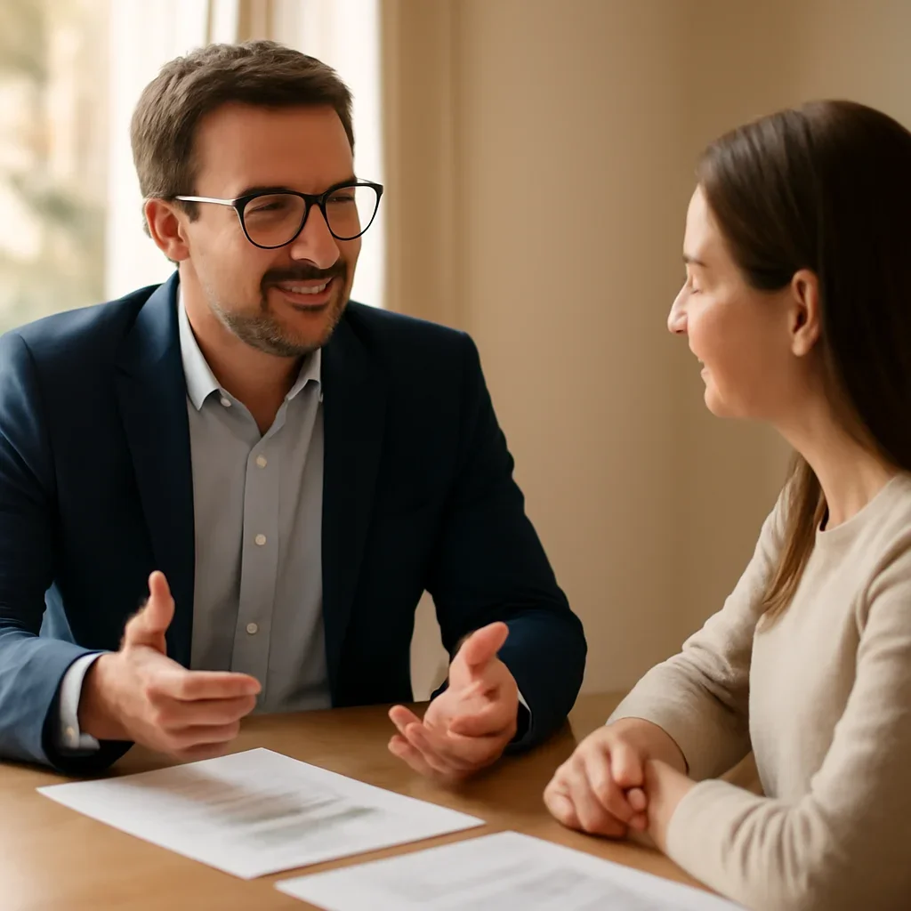Advisor discussing how to reduce income tax in canada with a client in Canada