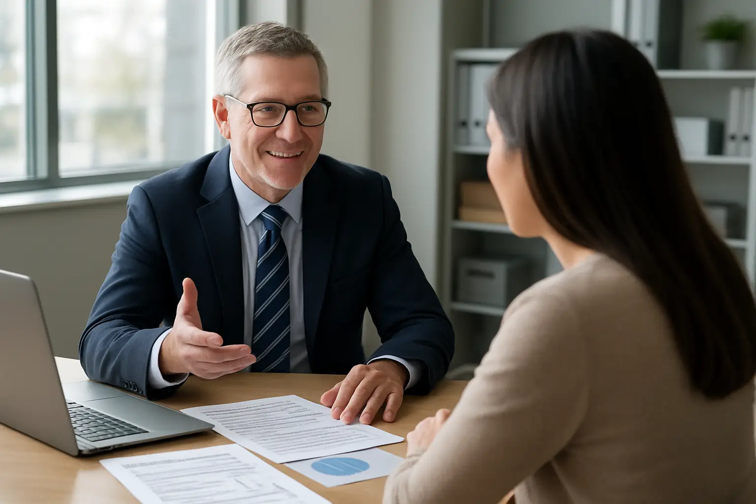 Accountant answering questions about personal tax planning