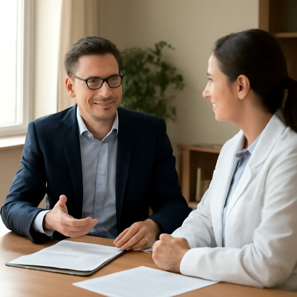 Advisor discussing professional incorporation for doctors and dentists in bc with a client in Canada