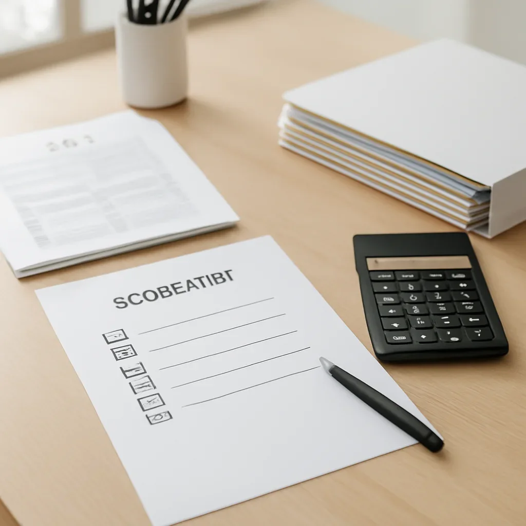 Checklist and financial paperwork for professional incorporation for doctors and dentists in bc in a clean desk setting