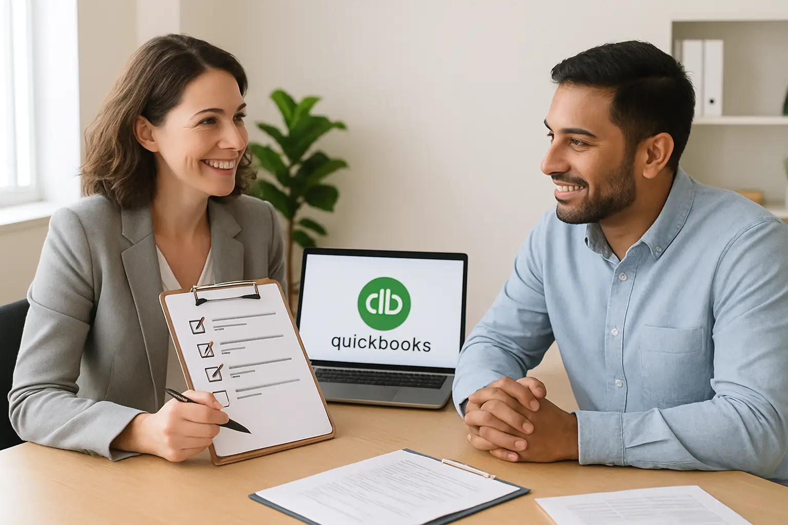 Surrey business owner booking a QuickBooks accounting consultation for setup cleanup and bookkeeping support