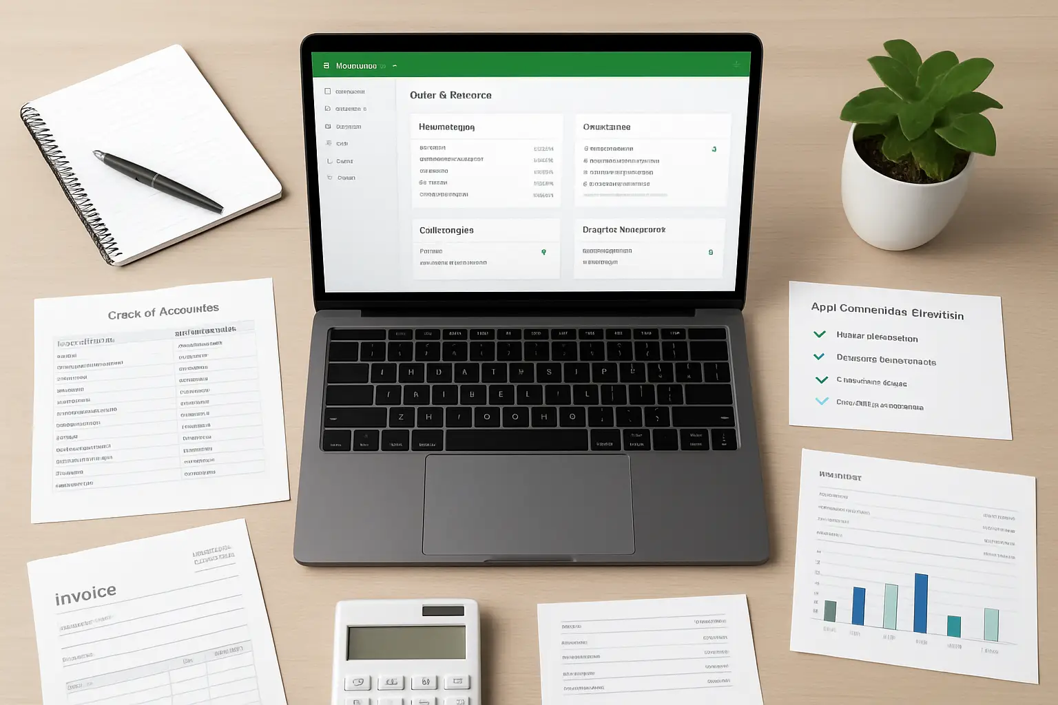QuickBooks Online setup with chart of accounts GST settings bank feeds and invoice templates