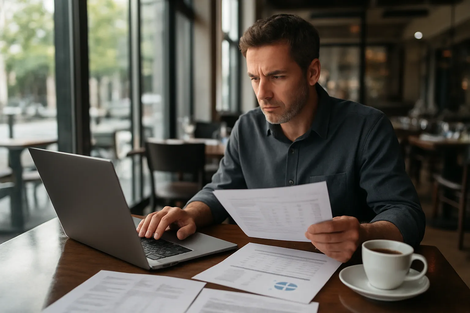 Richmond restaurant owner reviewing financial data with a focus on hospitality accounting