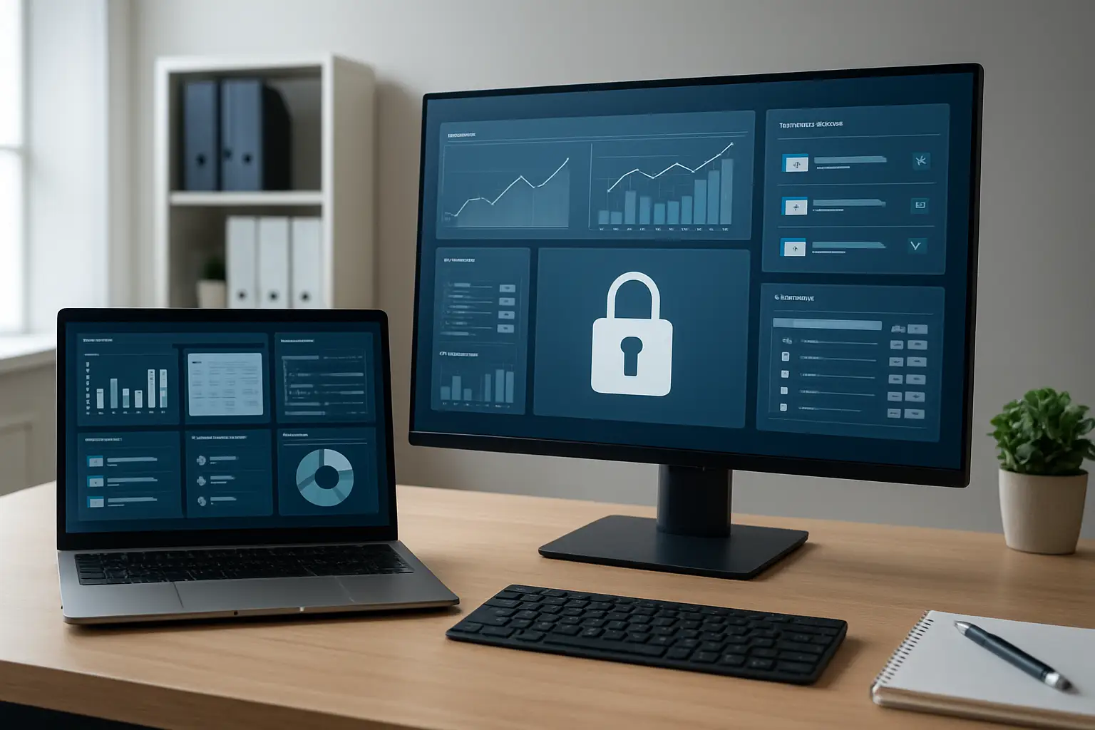 Secure virtual accounting dashboard with controlled user access cloud files and financial reports