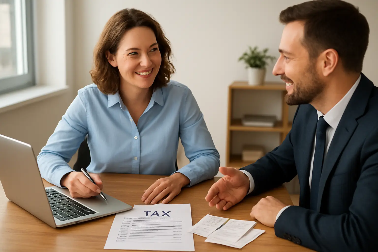 Self-employed Surrey business owner booking a tax consultation with Phoenix Knight Financial Services