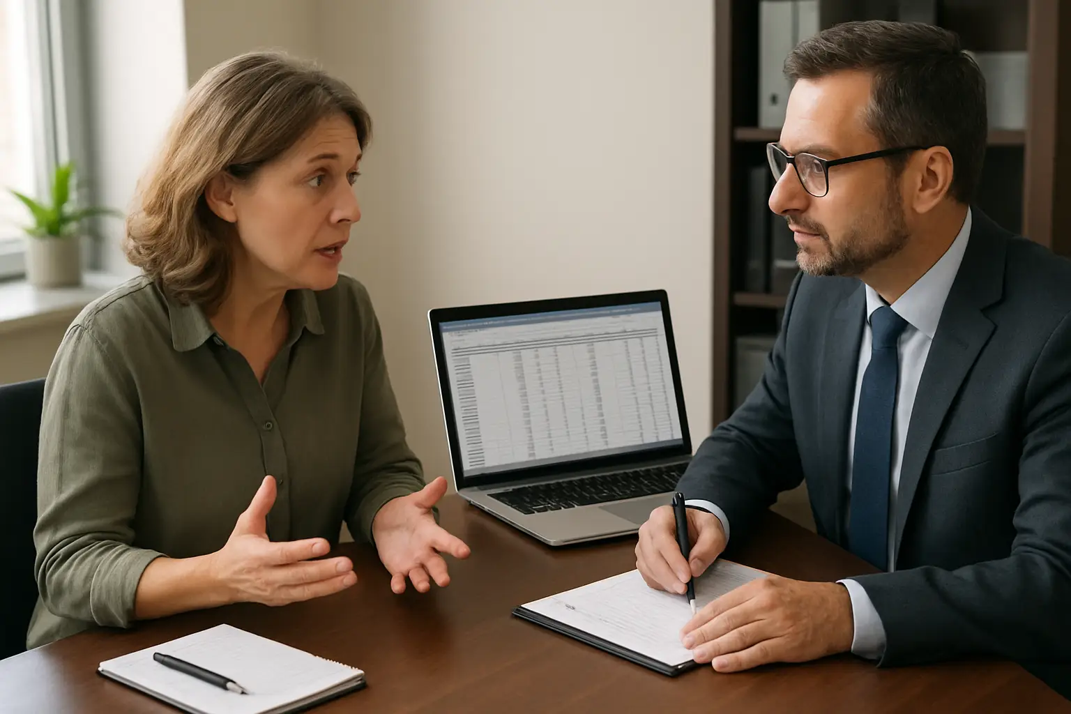 Self-employed client asking an accountant about T2125 filing GST registration and expense records