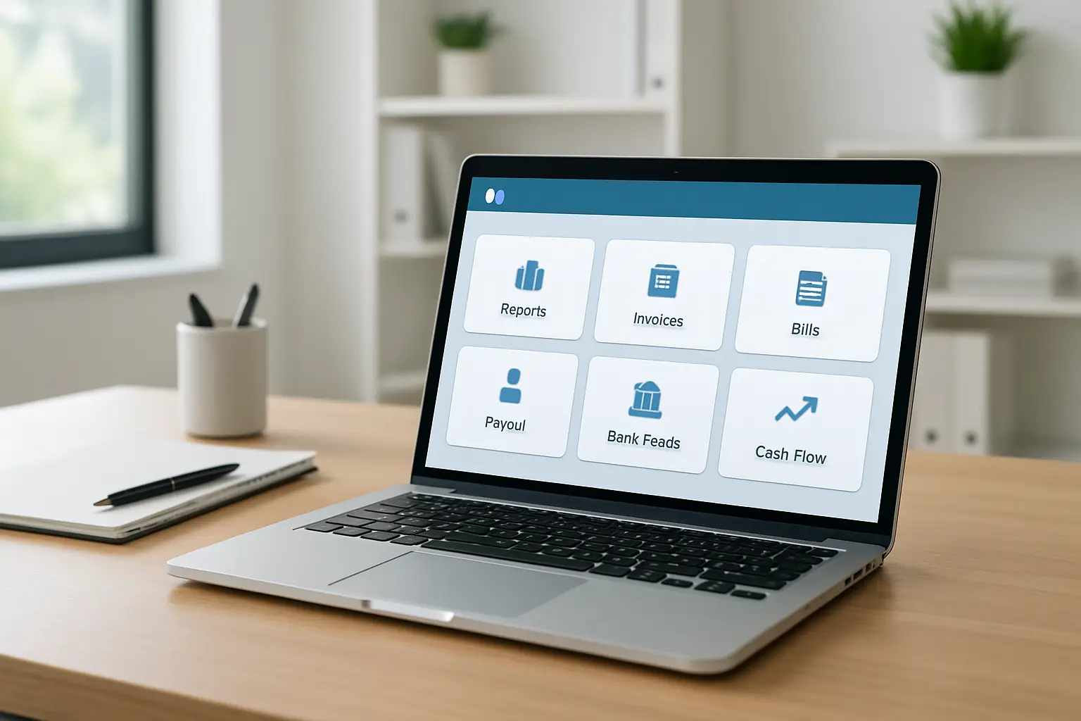 QuickBooks and Xero cloud accounting dashboard for a Surrey small business