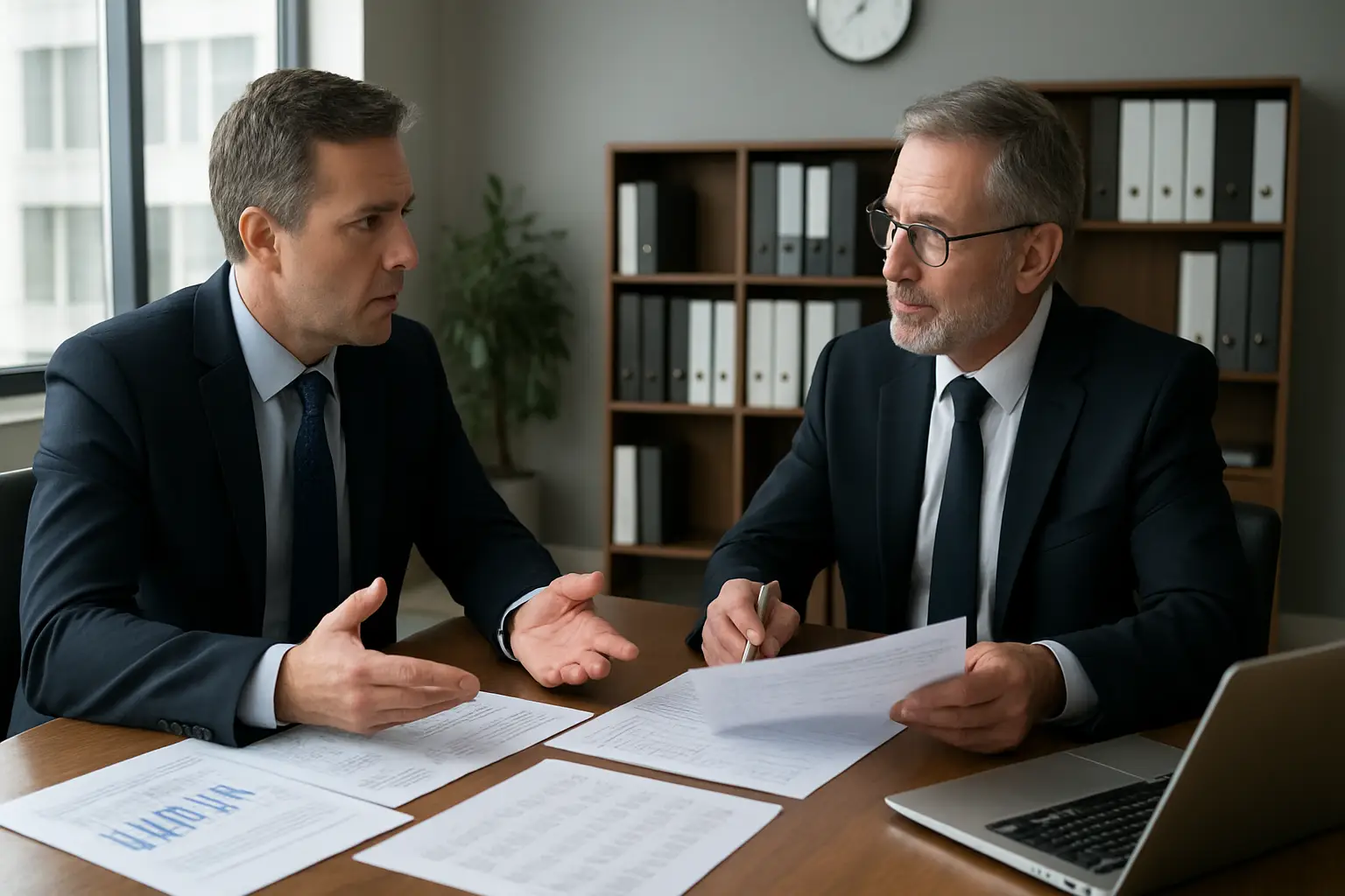 Business owner asking an accountant questions about T2 corporate tax filing and CRA deadlines