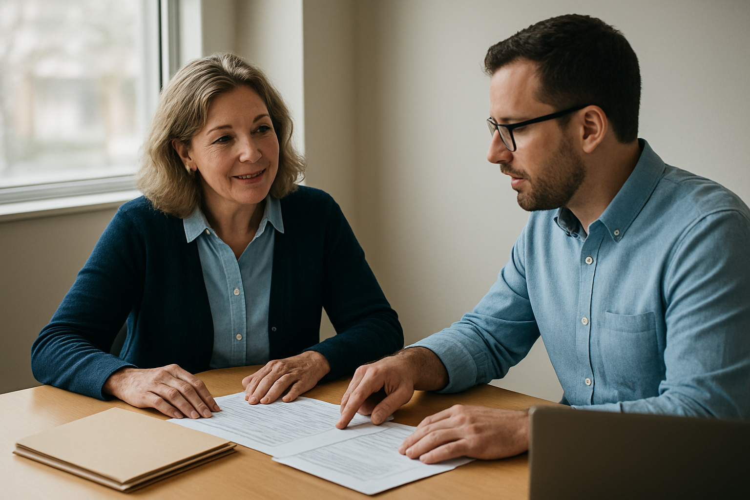 BC business owner discussing T4 employee slips with a payroll accountant
