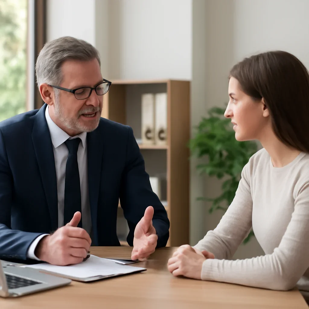 Phoenix Knight financial advisor helping a small business owner organize their historical financial records