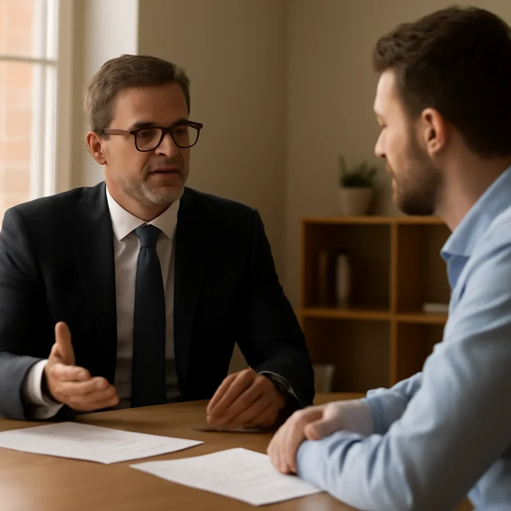 Advisor discussing what is business tax in canada? with a client in Canada